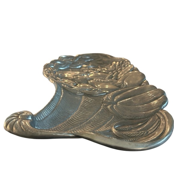 Lenox Cornucopia Metal Tray - Length 15.5" - Perfect for Holiday Parties! - Picture 3 of 9